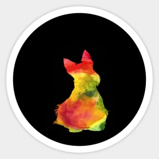 Scottish Terrier - Tropical Silhouette Sticker